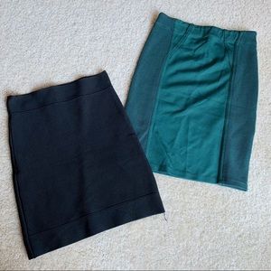 2ct BCBGMaxAzria Bandage Skirt
